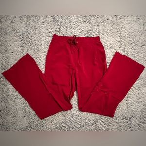 healing hands red scrub pants